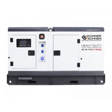 Generator de curent 17.6 kVA diesel - Heavy Duty - insonorizat - Konner & Sohnen - KS-18-1YE