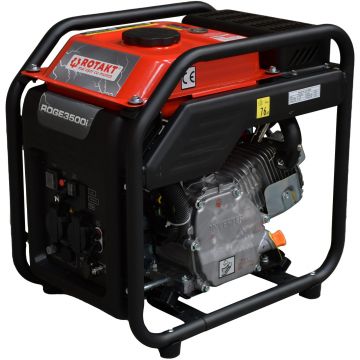 Generator De Curent Rotakt ROGE3500i 3.5 KW Pe Benzină, AVR, Ieșire 12V, Voltmetru