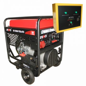 Generator de curent trifazat Senci SC-15000TE-EVO-ATS, Putere max. 13 kW 400V, AVR, ATS