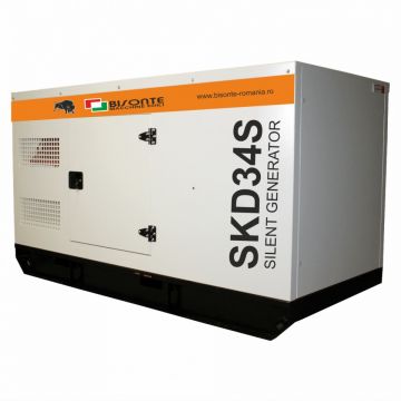 Generator insonorizat Bisonte SKD34S ATS, Putere max. 34 kVA, 400V, AVR, motor Diesel